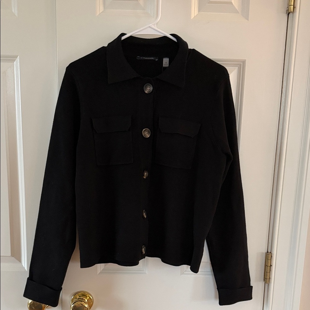 T Tahari Black Sweater Jacket